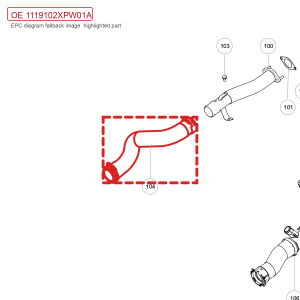 For GWM POER Intercooler Intake Hose 1119102XPW01A
