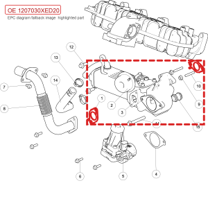 For GWM POER Wingle 5 Engine System EGR Outlet Gasket 1207030XED20