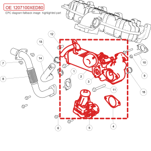 For GWM POER Passenger Pickup Exhaust Gas Recirculation EGR Assembly 1207100XED80