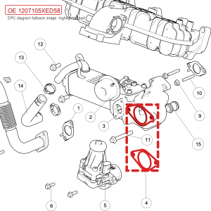 For GWM POER Wingle 5 EGR Valve Gasket 1207105XED58