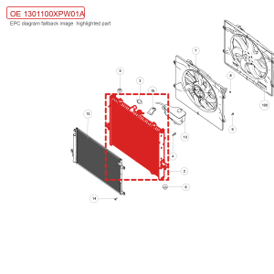 For GWM POER Radiator Assembly 1301100XPW01A