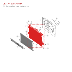 Para o radiador do modelo GWM POER Pickup de passageiros – Código 1301201XPW01A