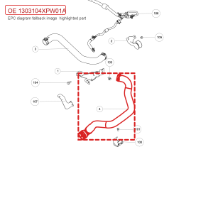 For GWM POER Radiator Outlet Pipe Assembly 1303104XPW01A
