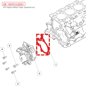 For GWM POER Water Pump Gasket 1307012 ED01