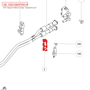 For GWM POER Oil Cooler Pipe Bracket Assembly 1503108XPW01A
