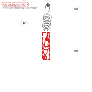 For GWM POER Front Right Shock Absorber Column Assembly 2905121XPW01A