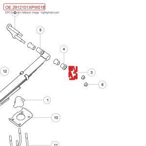 For GWM POER Passenger Pickup Rear Leaf Spring Shackle Plate 2912101XPW01B