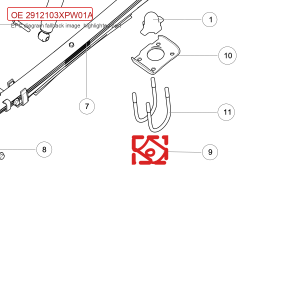 For GWM POER Rear Suspension U Bolt Guard 2912103XPW01A