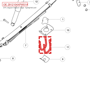 For GWM POER Passenger Pickup Rear Suspension U Bolt 2912104XPW01A