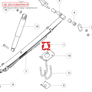 For GWM POER Rear Suspension Buffer Block 2912108XPW01A