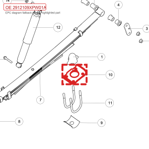 For GWM POER Rear Suspension Support Bracket Assembly 2912109XPW01A