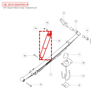 For GWM POER Passenger Pickup Rear Shock Absorber Assembly 2915100XPW01A