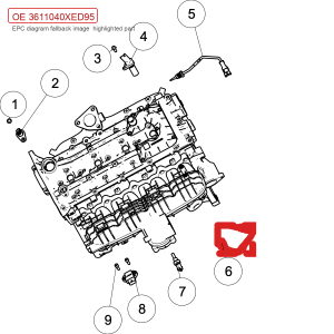 For GWM POER Wingle 7 EGR Downstream Temperature Sensor 3611040XED95