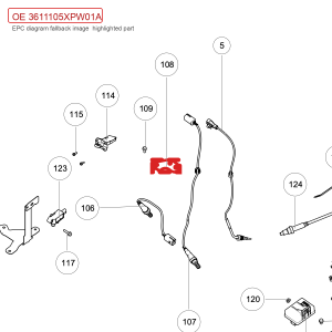 For GWM POER Rear Oxygen Sensor Bracket 3611105XPW01A