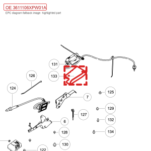 For GWM POER Particulate Matter Sensor Bracket 3611106XPW01A