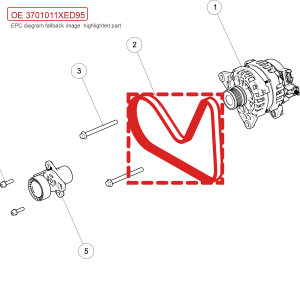 For GWM POER Wingle 7 Alternator Belt 3701011XED95