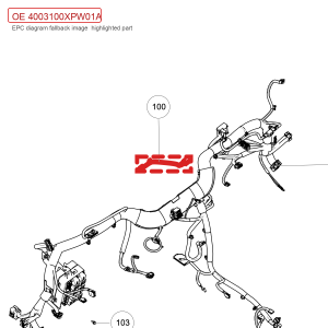 For GWM POER Front Passenger Airbag Transition Wiring Harness Assembly 4003100XPW01A