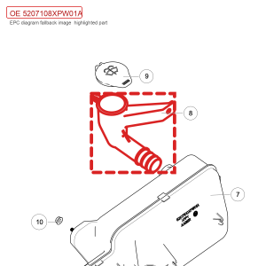 สำหรับ GWM POER คอเติมน้ำล้างกระจกหน้ารถ 5207108XPW01A