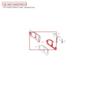 For GWM POER Passenger Pickup Left Side Wall Reinforcement Assembly 5401194XPW01A