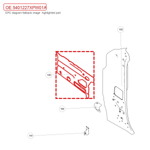 For GWM POER Left Side Beam and Side Panel Connecting Plate 5401227XPW01A