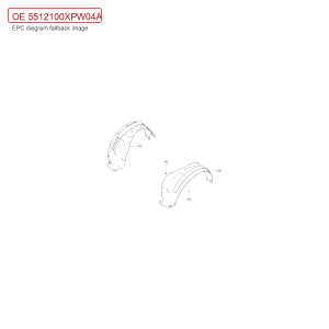 สำหรับ GWM POER Passenger Pickup กันโคลนซ้ายหน้า Assembly 5512100XPW04A