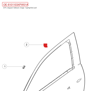 For GWM POER Side Door Glass Channel Bracket 6101103XPW01A