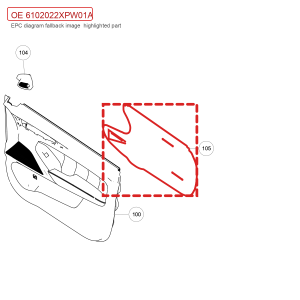 For GWM POER Passenger Pickup Right Front Door Waterproofing Film 6102022XPW01A