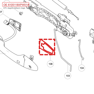 For GWM POER Side Door Outer Handle Rear Gasket 6105118XPW01A
