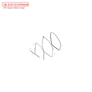 For GWM POER Right Front Door Outer Weatherstrip 6107101XPW04A