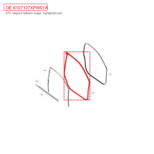 For GWM POER Right Front Door Weatherstrip Seal 6107107XPW01A
