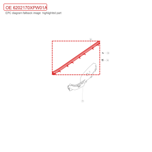 For GWM POER Left Rear Door Inner Weatherstrip Assembly 6202170XPW01A