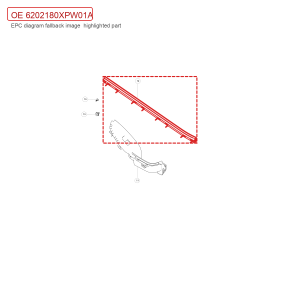 For GWM POER Right Rear Door Inner Weatherstrip 6202180XPW01A