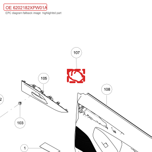 For GWM POER Right Rear Door Block 6202182XPW01A
