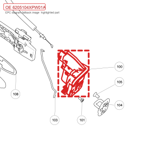 For GWM POER Left Rear Door Lock Assembly 6205104XPW01A