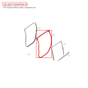 For GWM POER Left Rear Door Seal Passenger Pickup 6207100XPW01A