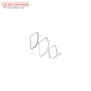 For GWM POER Left Rear Door Outer Weatherstrip 6207100XPW04A