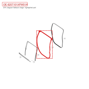 For GWM POER Passenger Pickup Right Rear Door Sealing Strip 6207101XPW01A
