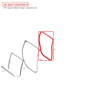 For GWM POER Right Rear Door Frame Weatherstrip 6207105XPW01A