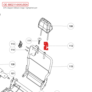 For GWM POER Seat Headrest Lock Guide Sleeve Assembly 6802114XKU00A