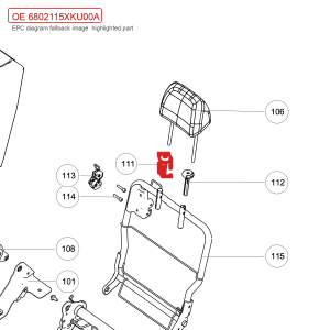 For GWM POER Seat System Headrest Free Guide Sleeve 6802115XKU00A