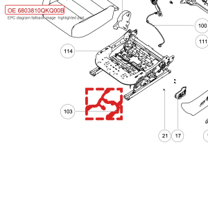 For GWM POER Passenger Pickup Driver Seat Cushion Wiring Harness Assembly 6803810QKQ00B