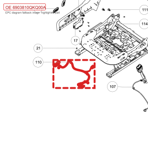 For GWM POER Passenger Pickup Front Passenger Seat Cushion Wiring Harness Assembly 6903810QKQ00A