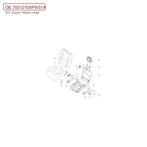 For GWM POER Rear Right Seat Cushion Frame Sub Assembly 7001210XPW31A