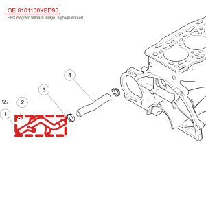 For GWM POER Wingle 7 Heater Return Water Pipe Assembly 8101100XED95