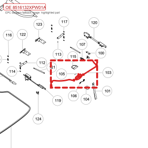 Замок крыши для пикапа GWM POER – артикул 8516132XPW01A