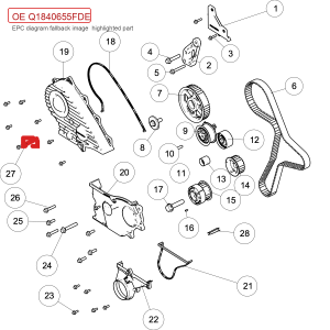 For GWM POER Wingle Hexagon Flange Bolt Q1840655FDE