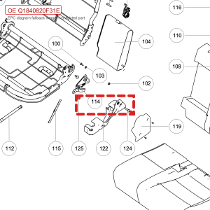 For GWM POER Hexagon Flange Bolt Seat System Q1840820F31E