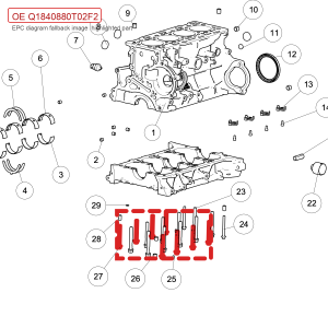 For GWM POER Hexagon Flange Bolt Q1840880T02F2