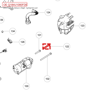 For GWM POER Hex Flange Bolt Q184U1080FDE