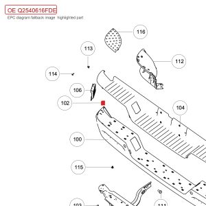 For GWM POER Rear Bumper Cross Recessed Countersunk Head Screw Q2540616FDE